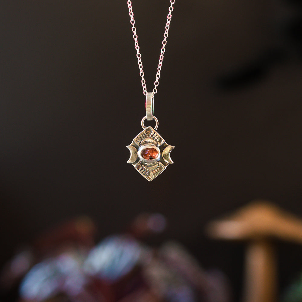 Crescent Portal Charm: Rose Glow